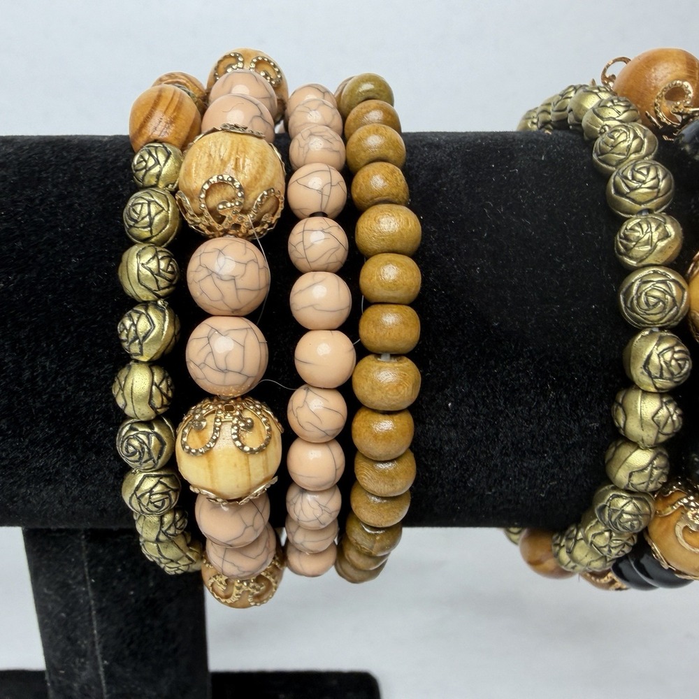 Tree Of Life Bracelets 3 Sets of 4 Each Set Hand Crafted Beautiful Colors Boho - Picture 7 of 9